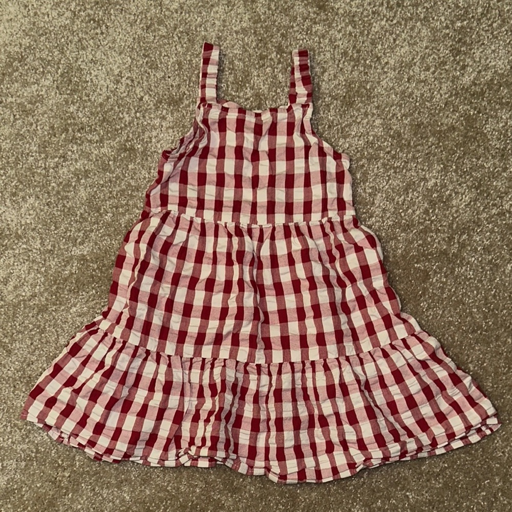Toddler 5T Okie Dokie Red and White Plaid Summer Dress